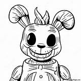 Withered Bonnie Coloring Page  Pagescom sketch template
