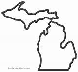 Michigan Upper Peninsula Stencil Sketch Coloring Page sketch template