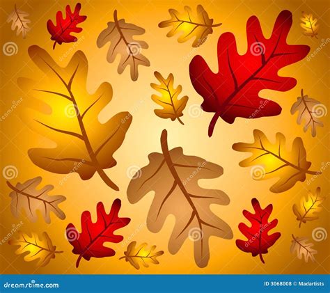 Fall Oak Leaves Background 2 Stock Illustration - Illustration of ...