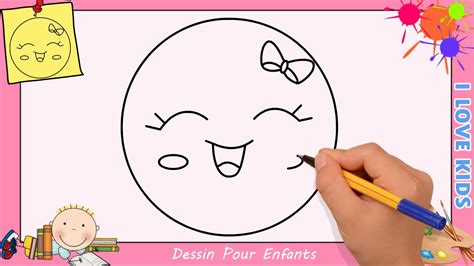 Comment dessiner un emoji KAWAII & FACILE pour ENFANTS - Dessin KAWAII 9 - YouTube