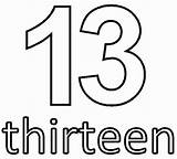 Number 13 Coloring Page Home  Vrogueco sketch template