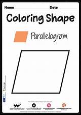 Parallelogram Shape Coloring Page Pages sketch template