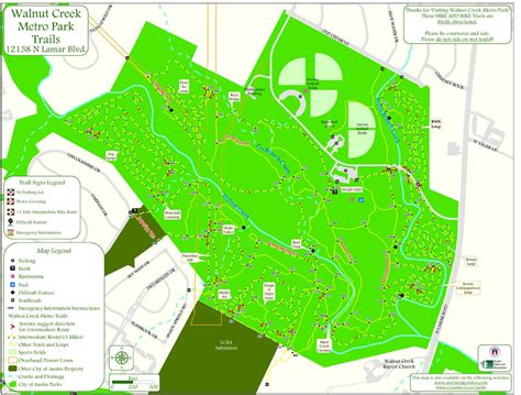 Walnut Creek Metro Park Trails Map - 12138 N Lamar Blvd Austin • mappery