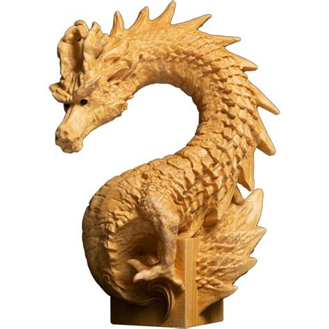 Chinese Dragon Seal Statue Boxwood 10CM | ZodiacAnimal.com