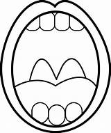 Mouth Coloring Pages For Kids sketch template