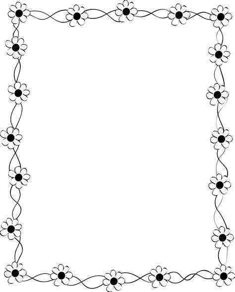 Spring Border Clipart Black And White