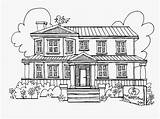 Mansion Coloring Pages sketch template