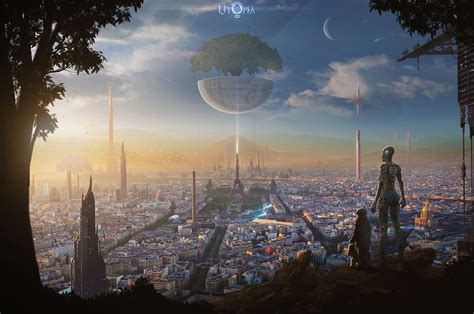 Utopia | Fantasy landscape, Cyberpunk city, Fantasy world