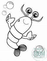 Free Printable Lobster Coloring Page – Simple Mom Project sketch template