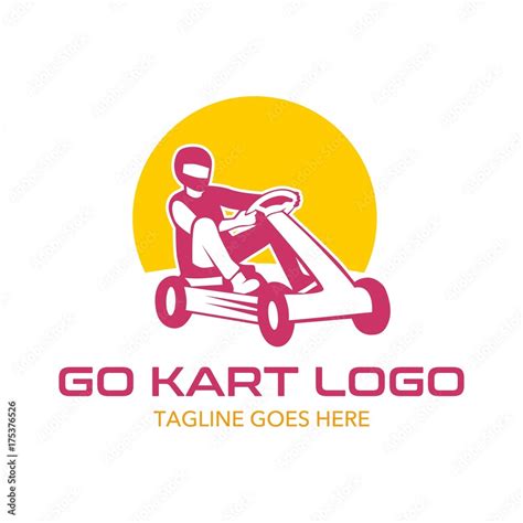 Go Kart Logo Illustration Stock Vector | Adobe Stock