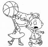 Tommy Want His Ball Angelica Took It In Rugrats Coloring Page  Color Luna sketch template