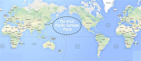 Location - The great pacifc garbage patch