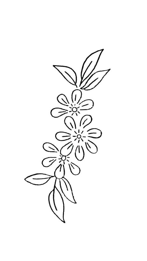 Single Flower Printable Flower Embroidery Patterns