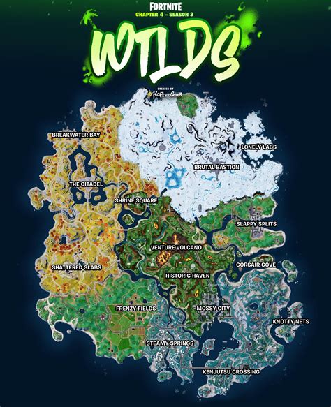 Fortnite Chapter 4 Season 3 “WILDS” Map Concept • As the Volcano rises ...