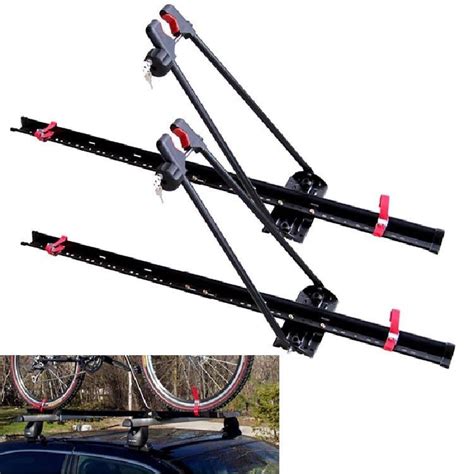 Roof Bike Rack Locking Upright 2-Pack Car Top Mount Lock Carrier Mount ...