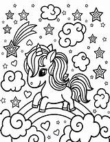 Cute Unicorn Coloring Page sketch template