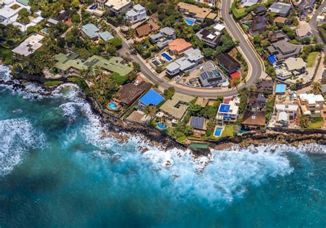 Aerial View of Waikiki Beach in Honolulu Hawaii Stock Photo - Image of adventure, landscape ...