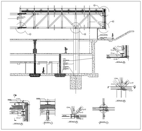 Steel Structure Details V5 – CAD Design | Free CAD Blocks,Drawings,Details Cantilever ...