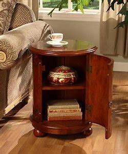 round end table with storage - Home Furniture Design
