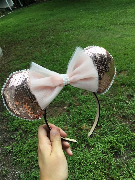 Rose Gold Ears/mickey Mouse Ears/Minnie Ears/Princess | Etsy | Rose gold mickey ears, Minnie ...