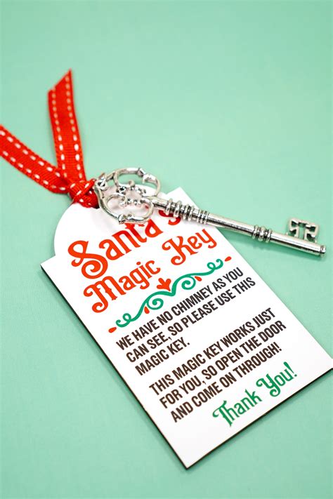 Santa's Magic Key Printable Tag + SVG File - Happiness is Homemade