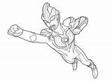Ultraman Flying sketch template