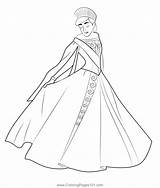 Beautiful Russian Princess Coloring Page For Kids  Free Anastasia sketch template