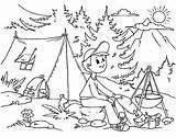 Girl Camping Coloring Pages sketch template