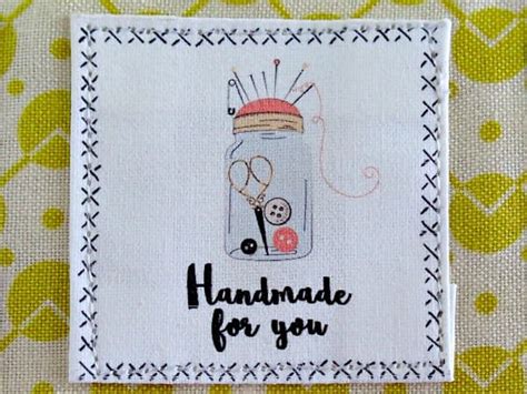 Handmade For You Printable Fabric Labels | So Sew Easy