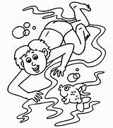 Swimming Coloring Pages For Kids  Home sketch template