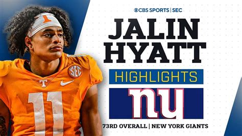 Jalin Hyatt: Tennessee Highlights | The Giants 73rd Pick In The 2023 ...