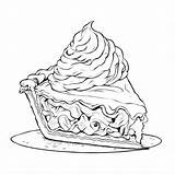 Download Coloring Page Piece Of Pie With Whipped Cream Pages  sketch template
