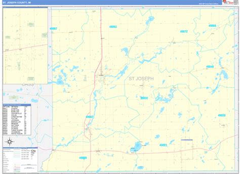 Maps of St. Joseph County Michigan - marketmaps.com