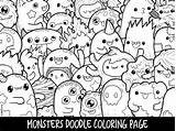 Kawaii Summer Doodle Coloring Page Pages sketch template