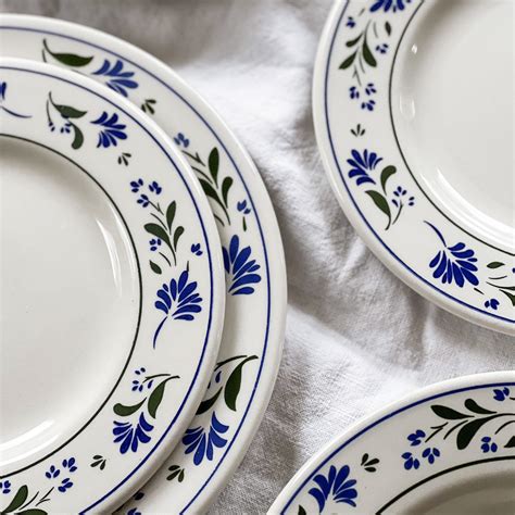 Blue and Green Floral Plates