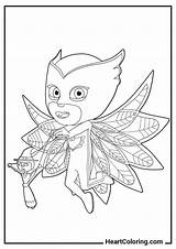 Les Pyjamasques  coloriages Pour Enfants HeartColoring sketch template