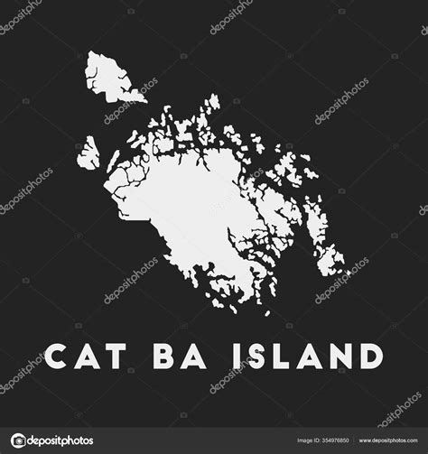 Cat Island Icon Map Dark Background Stylish Cat Island Map Stock Vector ...