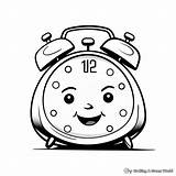 Alarm Clock Coloring Pages  Free & Printable sketch template