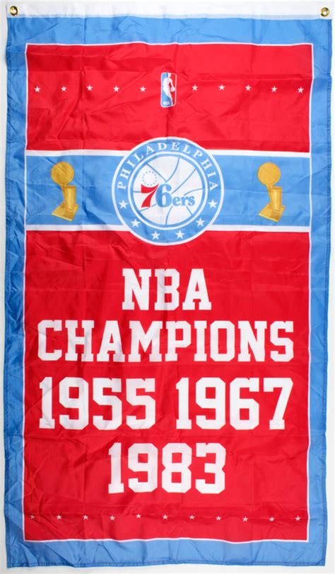 Philadelphia 76ers 35x60 NBA Champions Flag | Pristine Auction