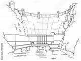 Water Dam Coloring Pages Sketch Page sketch template