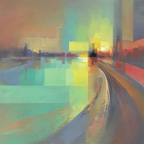 Abstract Landscape Paintings Capture Energetic Cityscapes | Landschappen, Landschapskunst ...