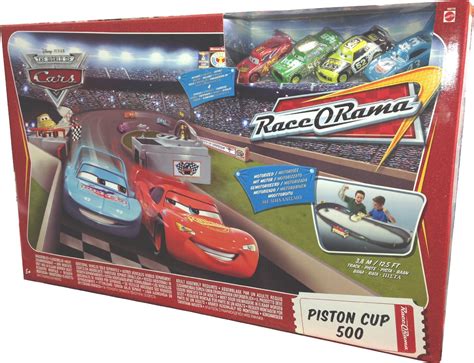 Buy Disney / Pixar CARS Movie Toy Exclusive Piston Cup 500 Track Playset with 4 Die Cast Cars ...