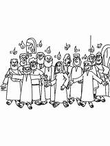 Pentecost coloring page  Free Printable sketch template