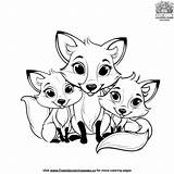 Lovely Fox Family Coloring Pages Perfect For Time sketch template