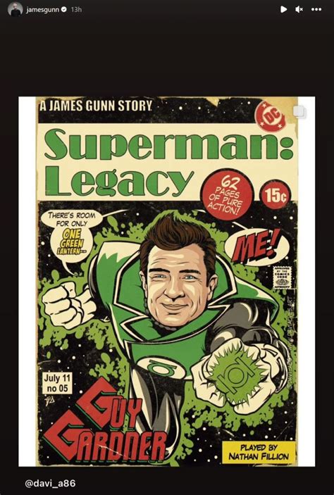 Superman: Legacy's James Gunn Shares A+ Fan Art Of Nathan Fillion's ...