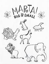 Marta Big & Small  Coloring Page 2 Digital Collections Free Library sketch template