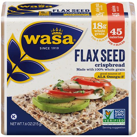 Wasa® Flax Seed Swedish Crispbread Crackers 7.6 oz - Walmart.com