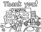 Thank You Hospital Healthcare Workers Coloring page Printable sketch template