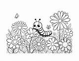 Free Caterpillar Coloring Pages For Kids sketch template