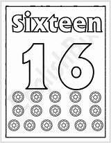 Number 16 Coloring Page For Kids  EnglishBix sketch template